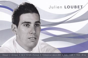 2009 AG2R La Mondiale #NNO Julien Loubet Front